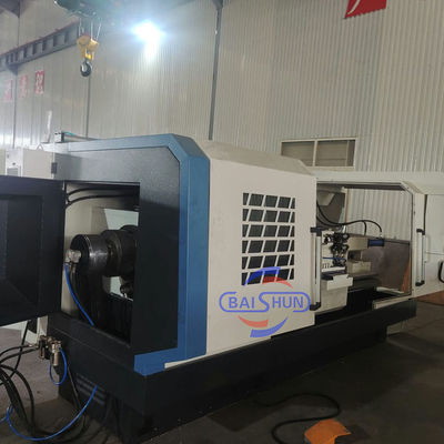 QK1325 الذكية الأوتوماتيكية الأفقية السرير المسطح CNC مزدوج تشاك أنبوب الخيوط الدوارة