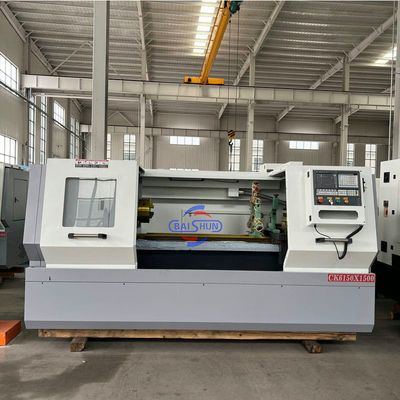 مخرطة خراطة معدنية اقتصادية CK6150 CNC ذات سرير مسطح، آلة مخرطة CNC