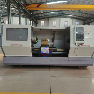 مخرطة CNC أفقية ذات سرير مسطح CK6150 قطر دوران 500 مم قطعة عمل 1500 مم